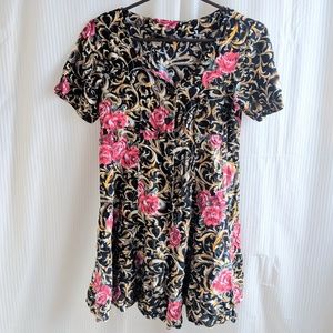 BOHO Vintage Roses and Chains Romper